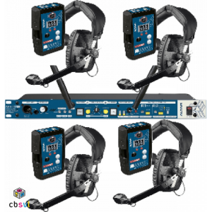 Altair wireless HD communication belt pack and rack system can interface with standard cans, techpro, ASL, stonewood 3 or 6 wire systems WBS-202HD WBS-210HD Package