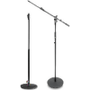 Round heavy base microphone stand with or without boom attachment