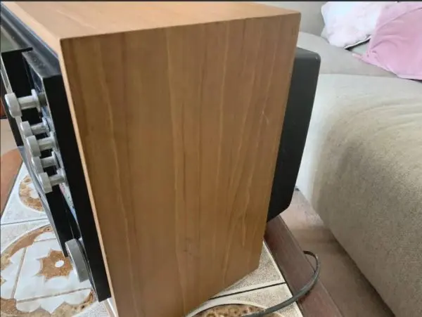 Retro sony tv wooden side